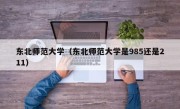 东北师范大学（东北师范大学是985还是211）