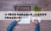 31个省份高考成绩全部公布（31省市高考分数线全部公布）