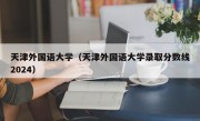 天津外国语大学（天津外国语大学录取分数线2024）