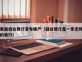 美国硅谷银行宣布破产（硅谷银行是一家怎样的银行）