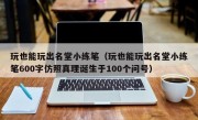 玩也能玩出名堂小练笔（玩也能玩出名堂小练笔600字仿照真理诞生于100个问号）