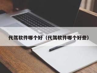 代驾软件哪个好（代驾软件哪个好些）