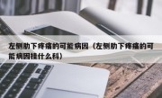 左侧肋下疼痛的可能病因（左侧肋下疼痛的可能病因挂什么科）