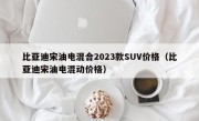 比亚迪宋油电混合2023款SUV价格（比亚迪宋油电混动价格）