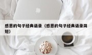 感恩的句子经典语录（感恩的句子经典语录简短）