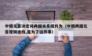 中俄元首决定将两国关系提升为（中俄两国元首视频连线,是为了这件事）