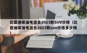 比亚迪宋油电混合2023款SUV价格（比亚迪宋油电混合2023款suv价格多少钱）