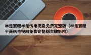 半是蜜糖半是伤电视剧免费完整版（半是蜜糖半是伤电视剧免费完整版金牌影院）