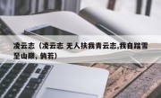 凌云志（凌云志 无人扶我青云志,我自踏雪至山巅, 倘若）